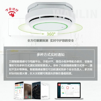 万霖WIFI独立式烟雾探测传感器