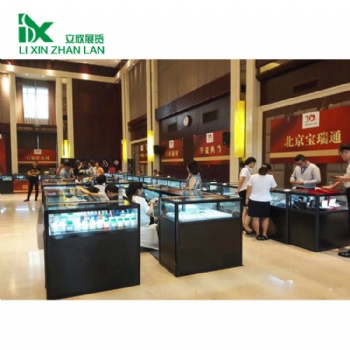 展会折叠珠宝柜台 精品折叠展柜玻璃柜台 饰品柜折叠柜台可定制