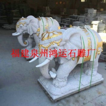 石雕大象，汉白玉石雕大象，印度红石雕大象