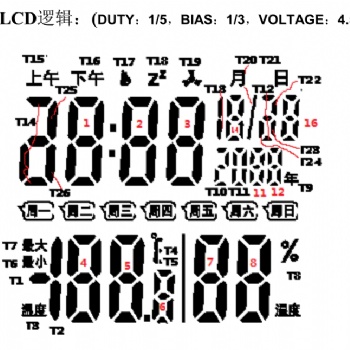 电子时钟温湿度计芯片IC 日历，星期，温湿度测量电子时钟芯片IC