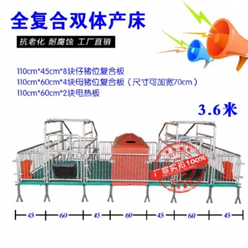 供应黑龙江哈尔滨新型落地式母猪产床 双体复合产床 产保一体