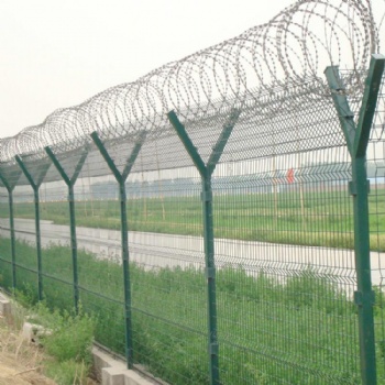 姜建丝网生产销售机场防护网、监狱防护栏、Y型柱防护网