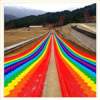 网红户外七彩滑道游乐项目 彩虹滑道厂家批发