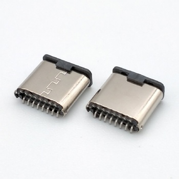 TYPE C 16P公头立式贴板 7.2mm高 USB3.1连接器磁吸头