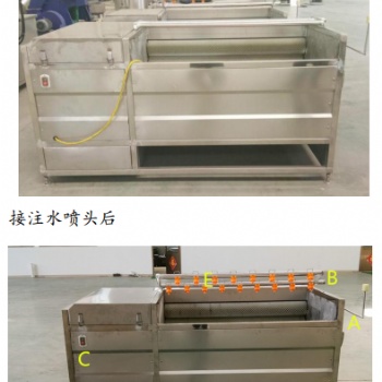 正丰-1800型果蔬清洗设备 毛辊清洗机 生姜清洗机