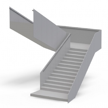 筑梦建筑大型项目钢结构轻奢转角楼梯