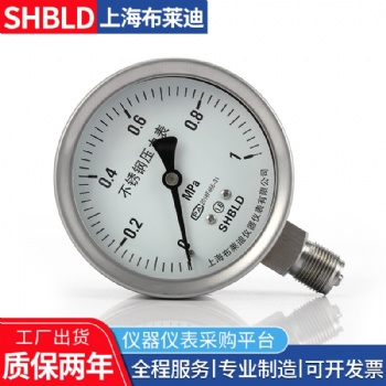 布莱迪压力表，一般压力表，不锈钢耐震压力表，压力表生产厂家