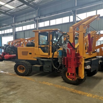 徐州护栏打桩机生产厂家 装载式公路护栏打桩机 护栏板液压打桩机