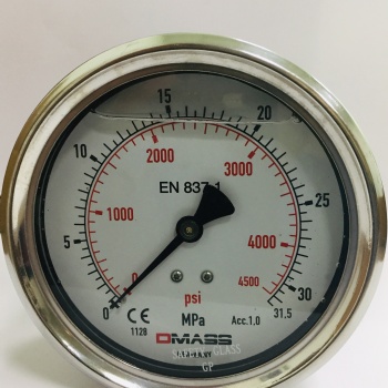 DMASS压力表MBB10U-315-1-Z-Z-Z油压表31.5mpa表圆100mm