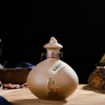 酒瓶陶瓷一斤装空瓶酒瓶装饰1/5斤复古怀旧艺术小酒瓶密封白酒瓶