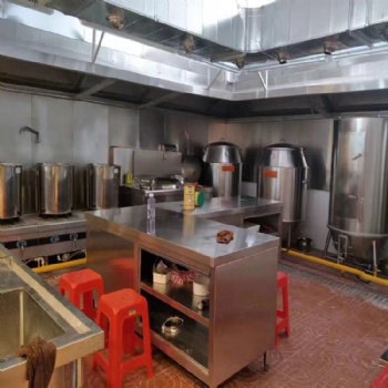 中山市做酒店餐饮成套商用厨房设备安装厨具工程承包白铁通风工程