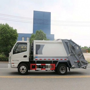 国六4立方压缩式垃圾车（蓝牌车）