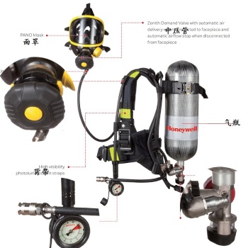 代理商霍尼韦尔C900 SCBA123K自助式压缩空气呼吸器6.8L气瓶带表