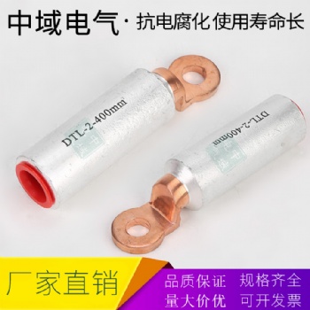 欧标铜铝鼻子DTL-2-50铝合金线鼻子铜铝接线端子 中域电气