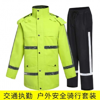 广东顶峰实力雨衣品牌-三层复合透湿交巡雨衣反光新式男交通防暴雨雨衣雨裤套装