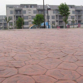 岳阳压印路面厂家压模地坪彩色压花地坪