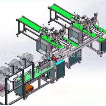 全自动一拖一平面口罩机高速伺服一次性内耳带外耳带口罩机