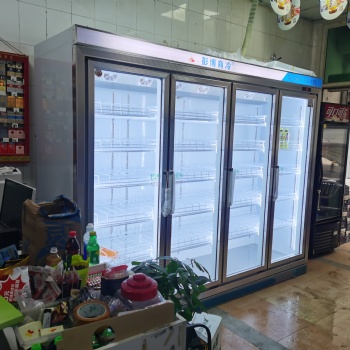 深圳宝安展示柜饮料冷柜安装超出铜管按一百一米