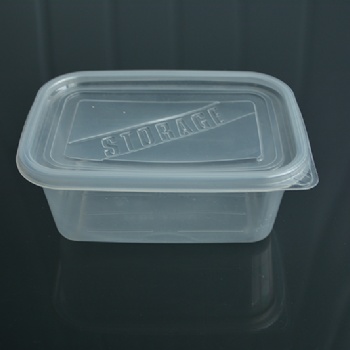 长方形一次性餐盒 塑料外卖打包盒 加厚透明保鲜便当盒带盖