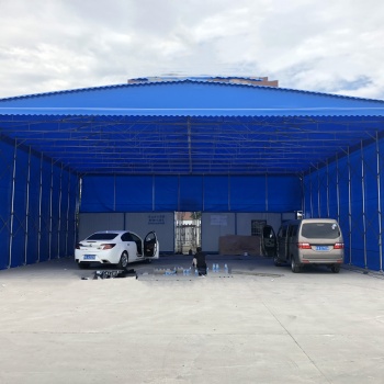 上海定做工厂大型活动雨蓬 移动伸缩推拉蓬 电动收缩遮阳篷