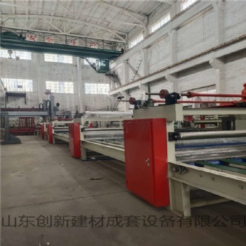 新型防火装饰版加工生产流水线