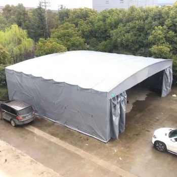 腾达定制大型防雨伸缩棚仓库棚移动棚大型推拉篷