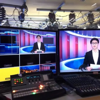 天创华视 高校校园电视台 单位虚拟直播间演播室搭建