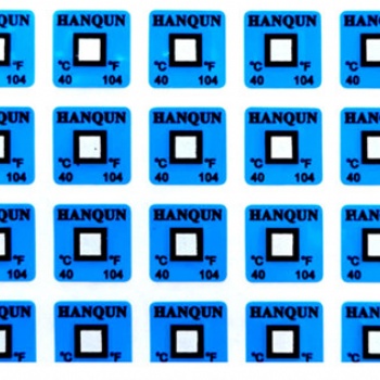 HQS系列不可逆变色测温贴片 热敏测温纸 示温片 温度标签