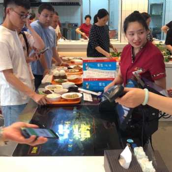 杭州高性价比智慧残餐台新蓝秒结算自助收银系统