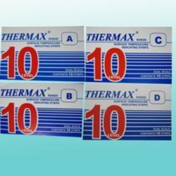 英国THERMAX测温纸/示温贴/温度标签/热敏试纸10格40-249度