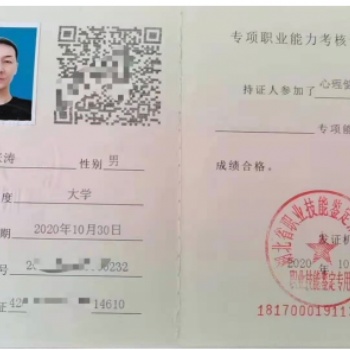 人社部心理健康指导师专项能力证书考试报名培训考试