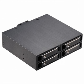 2.5寸4盘位SATA转5.25寸光驱位内置硬盘抽取盒 免工具热插拔 带锁