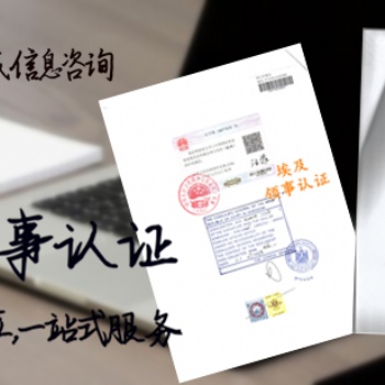 出生公证书埃及领事双认证