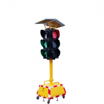 300mm太阳能移动式红黄满屏加左直绿箭头交通信号灯
