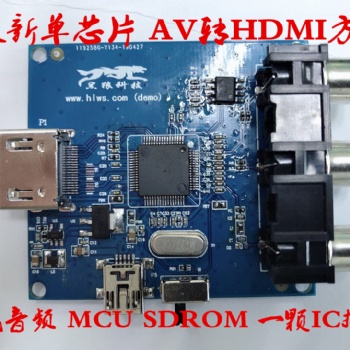 AV转HDMI方案低成本**车载游戏机掌机模拟转高清1080P