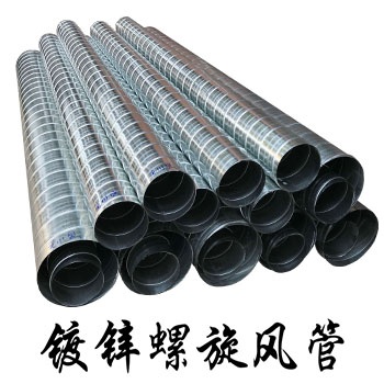 厂家定制 白铁皮圆风管镀锌螺旋风管不锈钢除尘风管消防排风管排气通风管道