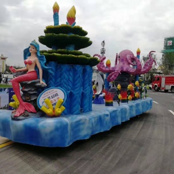 大型花车出租租赁火爆巡游花车租赁梦幻海洋花车展览价格专业定制厂家