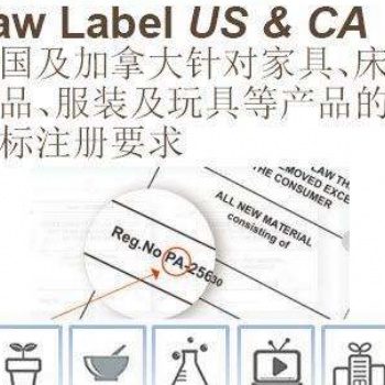 沙发、软垫座椅等做Law Label注册 | 填料物产品出口加拿大和美国