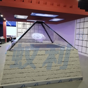 企业展厅3D全息投影展示柜设计方案，蚁利MR数字展厅全息影像制作，LED全息展示柜