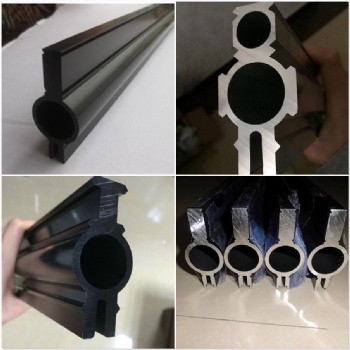 黑色氧化铝合金型材生产 黑色燕尾铝型材 6061铝型材55cm