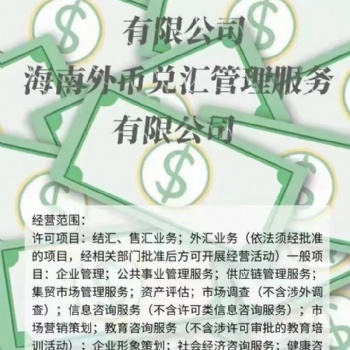 海南省外币兑换公司转让