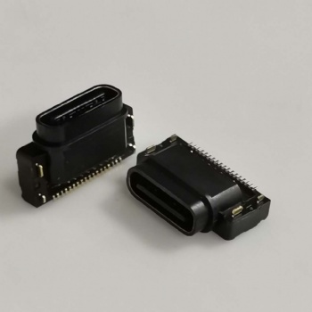 USB3.1 TYPE-C 24P 26P 防水母座四脚插板 端子前插后贴DIP+SMT 原装防水