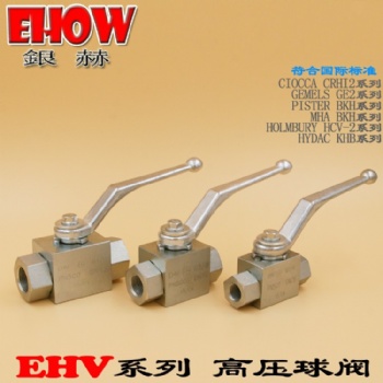 台湾EHOW银赫EHV直通高压球阀 正品 德标BHK内螺纹二通直通碳钢手动高温高压球阀