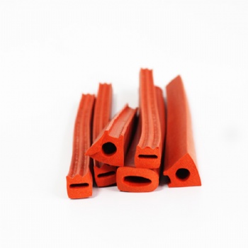 耐高温异型红色硅胶发泡管 阻燃硅胶发泡管生产厂家