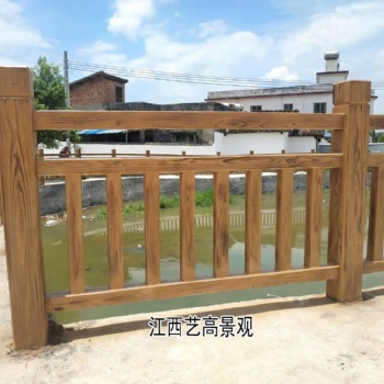 广东仿木护栏厂家艺高景观生产基地实拍图 水泥仿木栏杆制作流程秒懂工艺