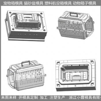 空运便携托运动物笼注塑模具设计