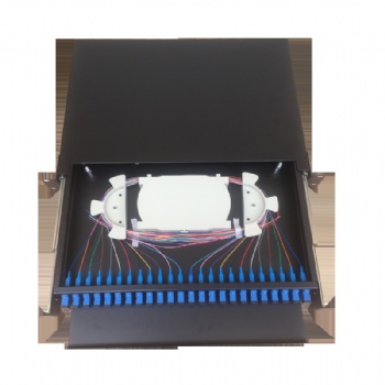 光纤终端盒24口电信级SC满配ODF光纤配线架机架抽拉式加厚款熔纤盒4口8/12/48/96口光纤盒