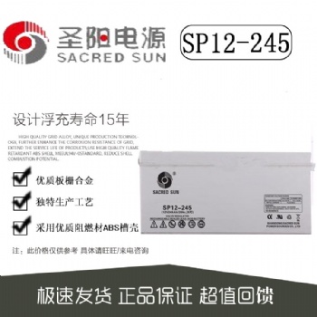 圣阳蓄电池sp12-245 12v24**h蓄电池山东代理商批发零售