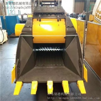 挖机磕石子铲斗厂家 定做徐工210液压碎石机