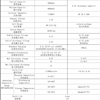 26650-5000mah锂电池深圳创科新能源